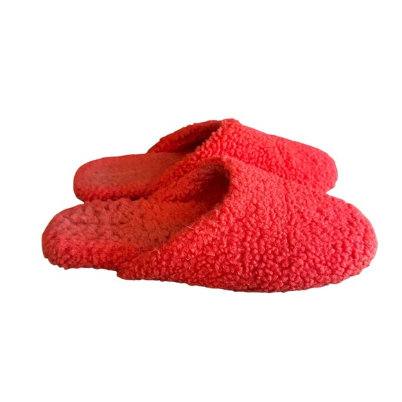 Bombas Shoes - Bombas Sunday Slippers Women 8 Tomato Red Cabincore Fluffy Sherpa